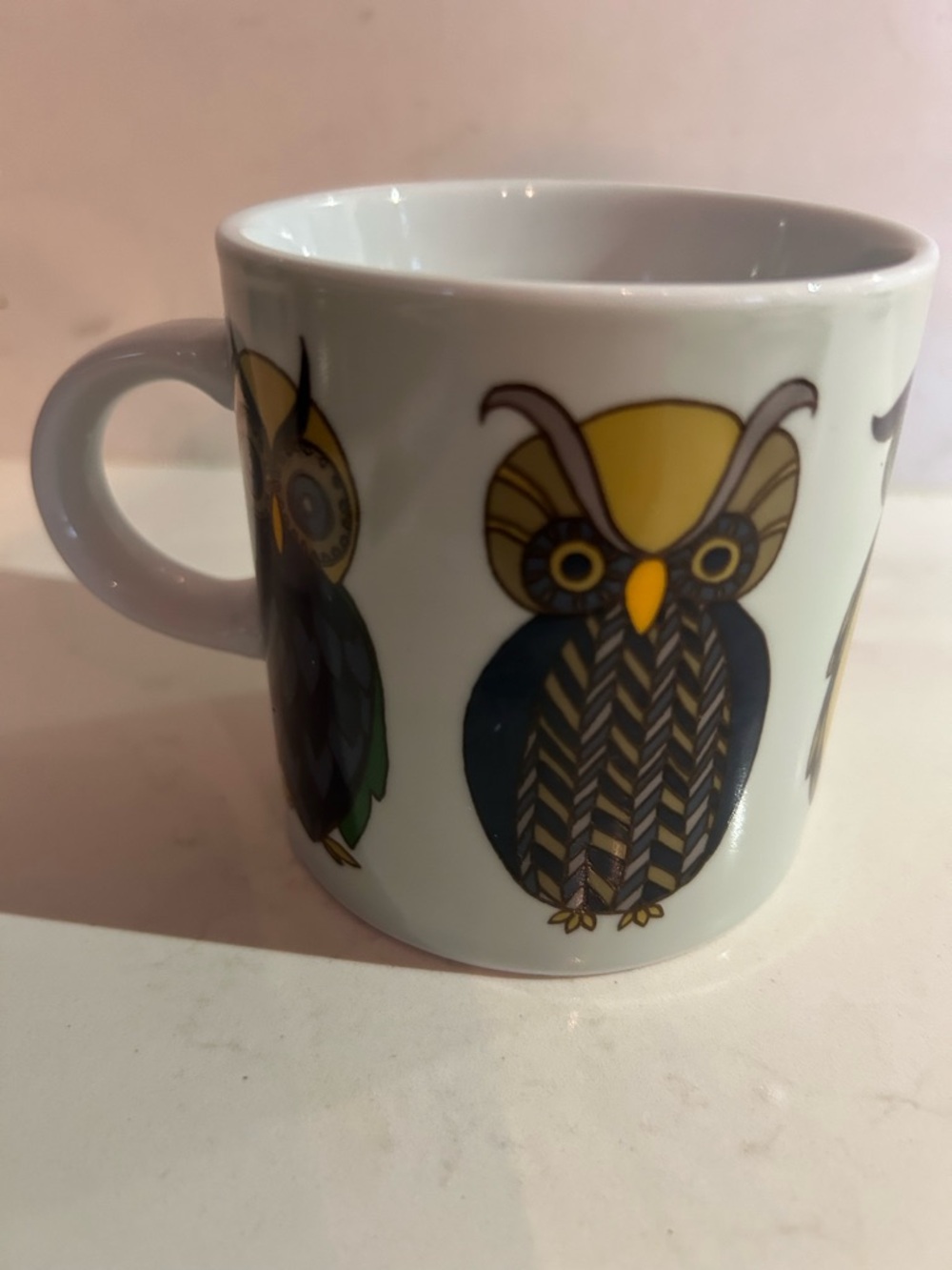 Owl Ceramic Mug - Graphic Design from - Danica Studios. Image all around mug. - Picture 4 of 10